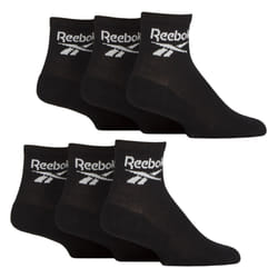 Reebok - Unisex Low Cut Breathable Ankle Sport Socks - 6-8 UK, Black