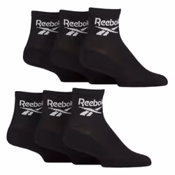 Reebok - Unisex Low Cut Breathable Ankle Sport Socks - 8-10 UK, Black