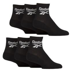 Reebok - Unisex Low Cut Breathable Ankle Sport Socks - 10-13 UK, Black