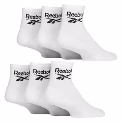 Reebok - Unisex Low Cut Breathable Ankle Sport Socks - 6-8 UK, White