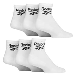 Reebok - Unisex Low Cut Breathable Ankle Sport Socks - 10-13 UK, White