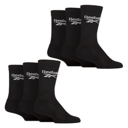 Reebok - Ribbed Sport Breathable Crew Socks for Men and Women - 8-10 UK, Black