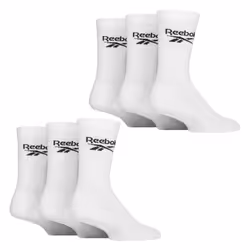 Reebok - Ribbed Sport Breathable Crew Socks for Men and Women - 8-10 UK, White