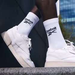 Reebok - Ribbed Sport Breathable Crew Socks for Men and Women - 8-10 UK, White