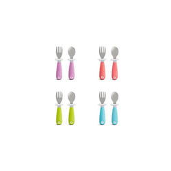 Raise Toddler Fork And Spoon Set - (1 Fork & 1 Spoon) Assorted Colours