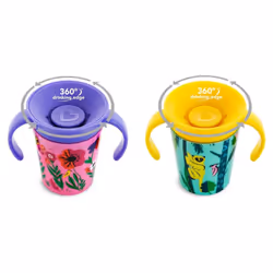 Munchkin Miracle 360 Trainer Cup WildLove Bee Lemur 177ml 2Pk