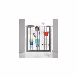 Munchkin Safety Gate Easy Lock/Ethos, Baby Gate For Doors And Stairs, Child Stair Gate For Widths 73 To 79cm, Stair Gate Pressure Fit - No S