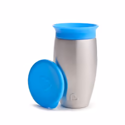 Munchkin Miracle 360 Degree Stainless Steel Sippy Cup, 10 oz/296 ml, Blue