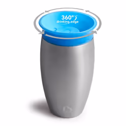 Munchkin Miracle 360 Degree Stainless Steel Sippy Cup, 10 oz/296 ml, Blue