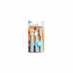 Munchkin Splash Toddler Cutlery Set (Fork, Knife & Spoon), Blue