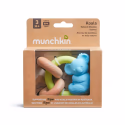 Wildlove Koala Teething Toy, Easy to Hold Teether with Wooden Rings, Silicone Teether, Effective Teething Toy for Baby, 3+ Months