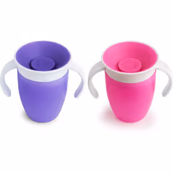 Munchkin Miracle 360 Trainer Cup, 2 Pack, Pink/Purple