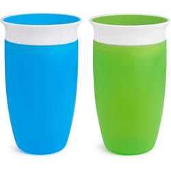 Munchkin Miracle 360 Sippy Cup, Green/Blue, 10oz/296 ml, 2 Pack
