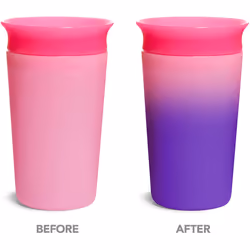 Munchkin MiracleÂ® 360Â° Colour Changing Sippy Cup, 9 Oz/ 266Ml, Pink
