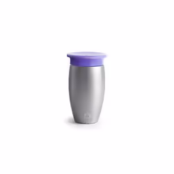 Munchkin Miracle 360 Degree Stainless Steel Sippy Cup, 10 oz/296 ml, Purple