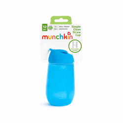 Munchkin Simple Clean Straw Cup Baby Feeding Beaker Blue 296ml - Additional view 4