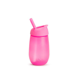 Munchkin Simple Clean Straw Cup Baby Feeding Beaker Pink 296ml