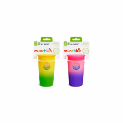 Miracle 360 Cup, Colour Changing Toddler Cup, BPA Free Baby & Toddler Sippy Cup, Non Spill Cup, Dishwasher Safe Baby Cup, Leakproof Childrens Cups, 12