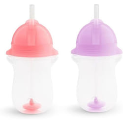Click Lock Tip & Sip Straw Cup Set, Baby Toddler Sippy Cups with Straw, BPA Free Leakproof Cup, Dishwasher Safe Baby Cup Weighted Straw Childrens Baby