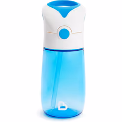 Munchkin Flip & Go Toddler Water Bottle with Straw | 12oz No-Spill Sippy Cup Cup | Durable Baby & Toddler Cup | Baby Water Bo ...