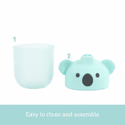 3D Koala Soft-Touch Spill-Proof Sippy Cup, 8oz. BPA-Free Transition Cup for Toddlers, Perfect Weaning Cup for Babies 9+ Months, Easy-Grip &
