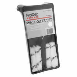 PRODEC ADVANCE Mini Roller Set 4" Medium Pile Microfibre Roller Frame Paint Tray