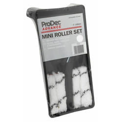 PRODEC ADVANCE Mini Roller Set 4" Medium Pile Microfibre Roller Frame Paint Tray