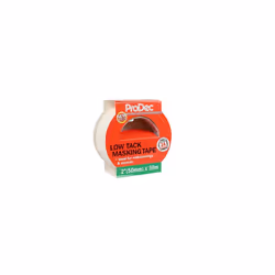 ProDec PLTT50 2" x 50m Low Tack Masking Tape For Delicate Surfaces, Beige, 50 mm x 50 m