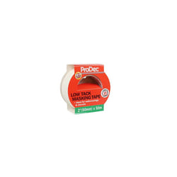 ProDec PLTT50 2" x 50m Low Tack Masking Tape For Delicate Surfaces, Beige, 50 mm x 50 m