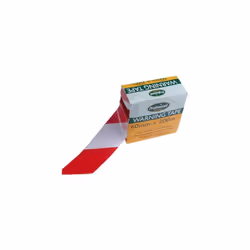 Rodo Red/White Warning Tape 60mm x 200m [PTWT200PRO]