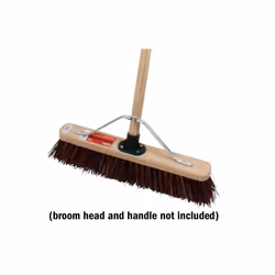 Metal Brush Stay for Adding Strength to Flat Brooms with Handles