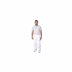 100% Cotton Drill, Multi-Pocket White Painter's Trousers, 32" Waist
