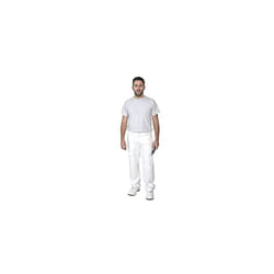100% Cotton Drill, Multi-Pocket White Painter's Trousers, 32" Waist