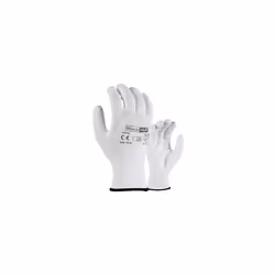 Blackrock Lightweight Painter's Work Gloves PU Palm Coated for Hand Protection and Good Dry Grip - Size 10/XL, White