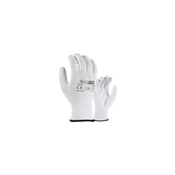 Blackrock Lightweight Painter's Work Gloves PU Palm Coated for Hand Protection and Good Dry Grip - Size 10/XL, White