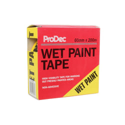 PWPT200 60mm x 200m (2.5" x 650 ft) Wet Paint Warning Barrier Tape, Non-Adhesive Yellow and Black Tape for Highlighting Freshly Painted Areas,