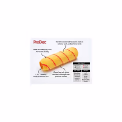 PRRE004 9 inch x 1.75" Long Pile Woven Trade Professional Paint Roller for A Smooth Finish Painting with Emulsion and Masonry Paints on Interior and