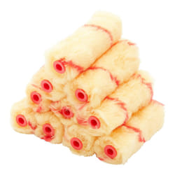 10 Pack 4 inch Long Pile Woven Mini Paint Rollers for a Smooth Finish Painting with Trade & DIY Emulsion Paints on Interior Walls and Ceilings, 4"