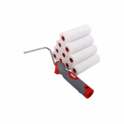 PRODEC 10 Piece 4" Inch 100mm Gloss Foam Mini Paint Rollers & Frame