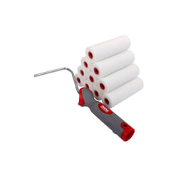 PRODEC 10 Piece 4" Inch 100mm Gloss Foam Mini Paint Rollers & Frame