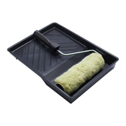 ProDec 9 inch x 1.75" 3 piece Heavy Duty Woven Paint Roller, Cage Frame and Tray Set for Painting with Emulsion and Masonry Paints on Interior and