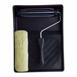 ProDec 9 inch x 1.75" 3 piece Heavy Duty Woven Paint Roller, Cage Frame and Tray Set for Painting with Emulsion and Masonry Paints on Interior and