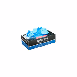 Box 100 Dextra Touch Blue Disposable Nitrile Gloves, Latex Free AQL Medical Grade, Powder Free Nitrile Gloves, Mens Womens, F ...