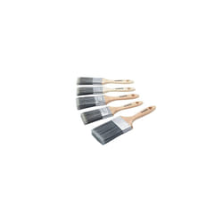 PBPT039 5 piece Decorator Synthetic Paint Brush Set for Painting with Emulsion,Gloss and Satin Paints on Walls,Ceilings,Wood and Metal,Brown,2x 1.5