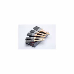 PBPT039 5 piece Decorator Synthetic Paint Brush Set for Painting with Emulsion,Gloss and Satin Paints on Walls,Ceilings,Wood and Metal,Brown,2x 1.5