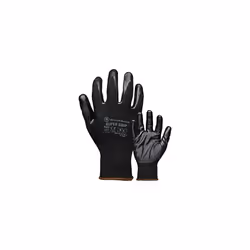 Pack of 6 Super Grip Work Gloves, Black Nitrile Gloves, Safety Gloves Men Women, Working Gloves, Roofing Gloves, Warehouse Gloves, Thin Work Gloves,