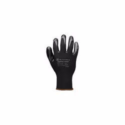Pack of 6 Super Grip Work Gloves, Black Nitrile Gloves, Safety Gloves Men Women, Working Gloves, Roofing Gloves, Warehouse Gloves, Thin Work Gloves,
