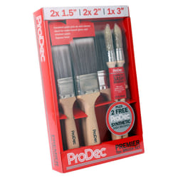 PRODEC Premier Synthetic 7 Pc Paint Brush Set includes 2 Sash brushes