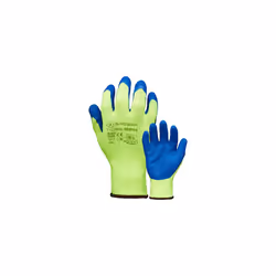 Pack of 6 Thermal Insulated Heavy Duty Latex Coated Gripper Safety Work Gloves, Mens Womens Working Grip, For Cold