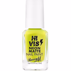 Barry M Cosmetic HI VIS Neon Matte 10ml Nail Polish Yellow Flare